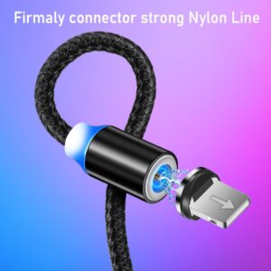 3-in-1 Magnetic Fast Charging Cable | Micro USB, Type-C & iPhone | 360° Rotation